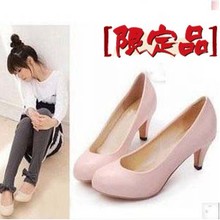 Small leather work shoes female black suit shoes round toe shallow mouth with the women’s shoes single shoes