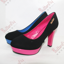 A823-2 color block decoration women’s platform shoes 2014 spring shoes banquet high-heeled shoes