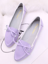 Fashion casual bow genuine leather cutout flat bottom single shoes shallow mouth comfortable cow muscle outsole gommini nurse