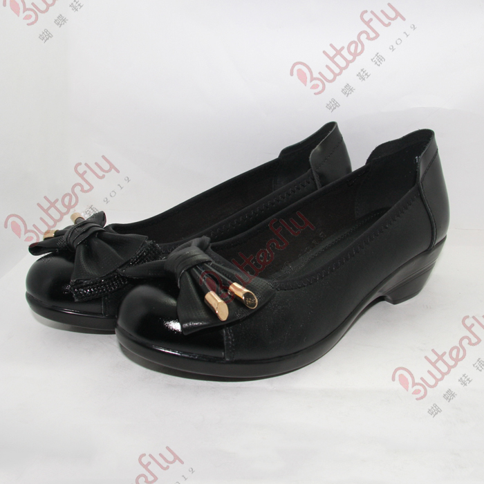 Colorful 2014 spring single shoes bow thick heel women s mother shoes comfortable shoes 15352