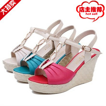 Women’s sandals wedges rhinestone open toe shoe paltform daily casual young girl sandals
