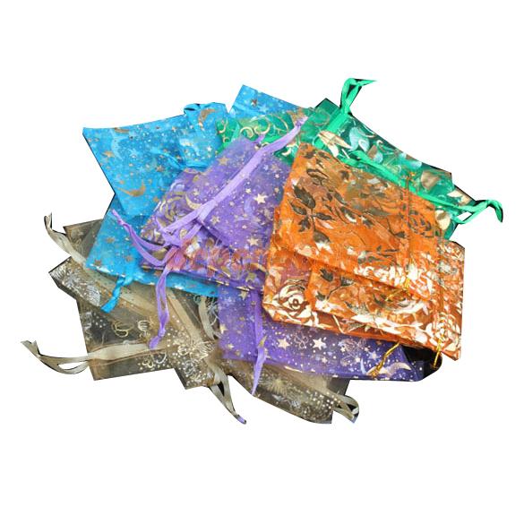 50 pcs Organza Jewelry Candy Pendent Mixed Color Mini Gift Pouch Bags Wedding