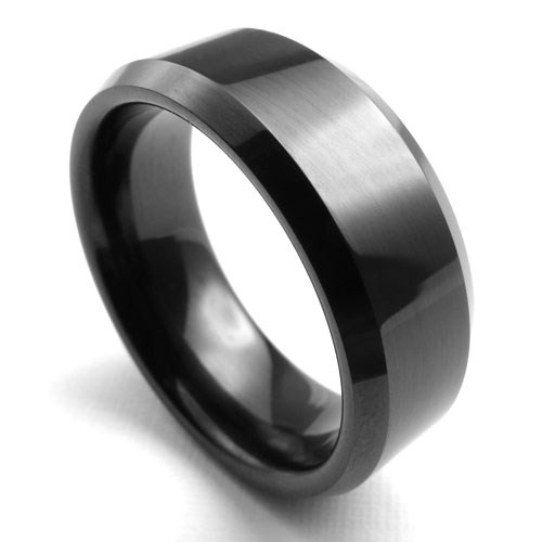 Personalized accessories tidal current male men s Men the boys tungsten steel ring black finger ring
