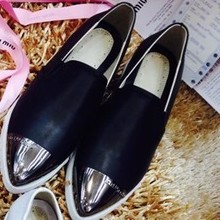 new 2014 discount 3 color genuine leather fashion brand shoes woman women flats gliter