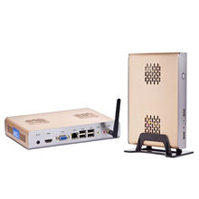 fanless small pcs mini with HDMI Intel Celeron C1037U 1.8GHz 4G RAM 64G SSD full alluminum chassis support 1080P video