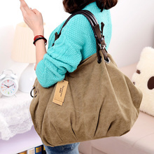 New arrival 2014 large capacity travel bag one shoulder cross-body formal women’s handbag canvas handbag laptop luggage bag