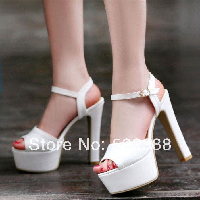Brand High Heels Open Toe Nude Women s Pumps Platform Thick Heel Chaussure Femme Shoes Women