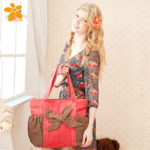 2014 Fashion Summer Country Style Fabric Woman Messenger bag Exquisite Applique Lady Handbag Cute Shopping bag  Free shipping