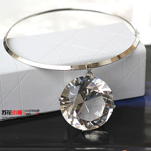 Luxury Big Grass Crystal Diamond Gemstone Choker Statement Necklaces & Pendants 2014 New Fashion Jewelry For Women Wholesale N68