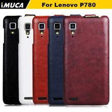 New 2014 IMUCA original brand mobile phone accessories For lenovo p780 phone cases Flip Leather Case Cover
