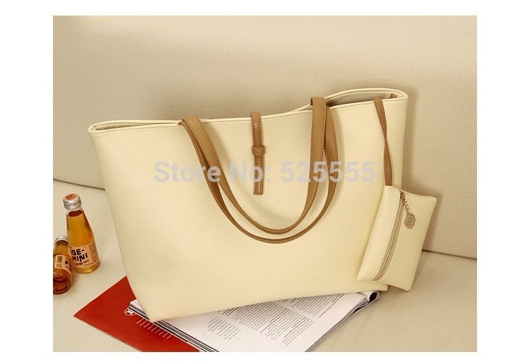 Fashion PU leather women big size messenger bag girl handbag tote 