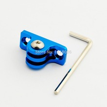 Aluminum Flat Bottom Adapter Mount for Gopro Accessories HD Hero 2 3 3 BLUE gopro 0082BL