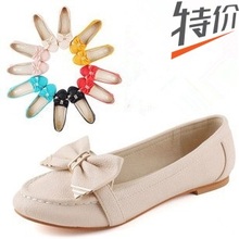 2013 flat heel casual shoes bow women’s maternity single shoes mother shoes flat plus size shoes