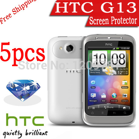High Quality a510e G13 case 5pcs Diamond Phone Screen Film For HTC Wildfire S a510e G13