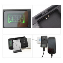 New Universal Battery Charger For Cell Phones USB Port Black LCD Indicator Screen Jecksion