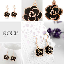 ROXI fashion new arrival genuine Austrian crystal fashion rose Earrings women trendy earringsChrismas Birthday gift 2020001310