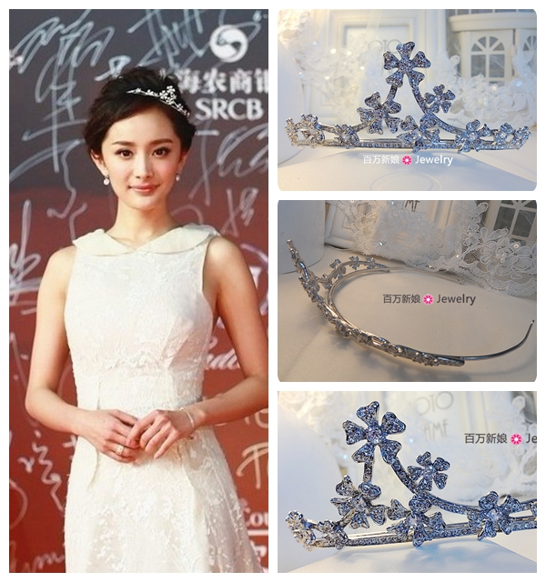 Exquisite flower bride zircon rhinestone hair accessory hair accessory accessories marriage accessories