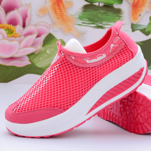 2014 breathable sneakers for women sport shoes running shoes light network Summer sneakers platform free shipping