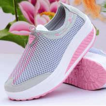 2014 breathable sneakers for women sport shoes running shoes light network Summer sneakers platform free shipping