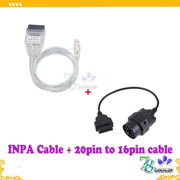 For B M W INPA K DCAN CABLE USB Interface K DCAN Connector add 20pin to