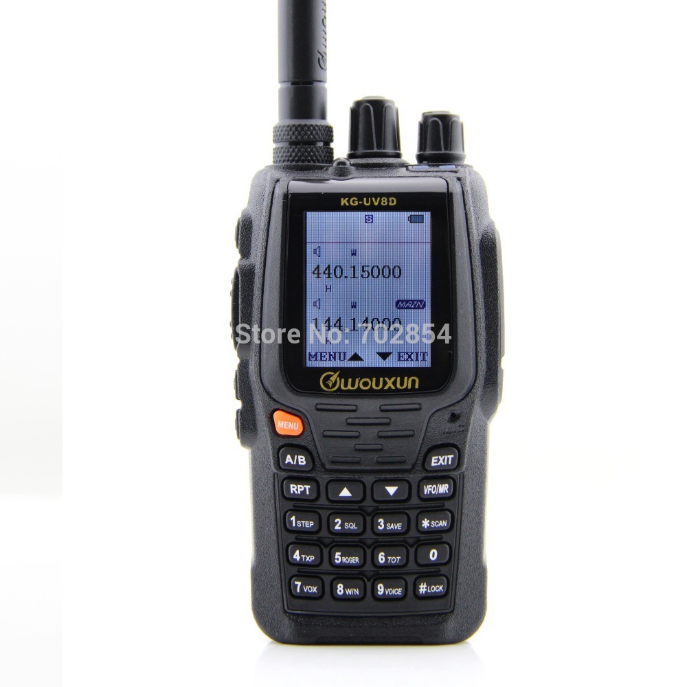 Free shipping new walkie talkie WouXun KG UV8D Large Colorful Screen 2 way radio 136 174