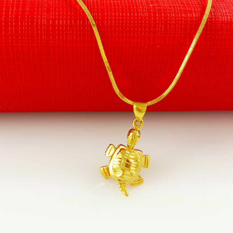 2014 New necklace Wholesale Free shipping 24k gold necklace turtle sharped necklace pendant fashion woman s