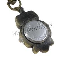 Free shipping steampunk Zinc Alloy Key Chain Watch Whole sale with Glass Owl antique bronze color