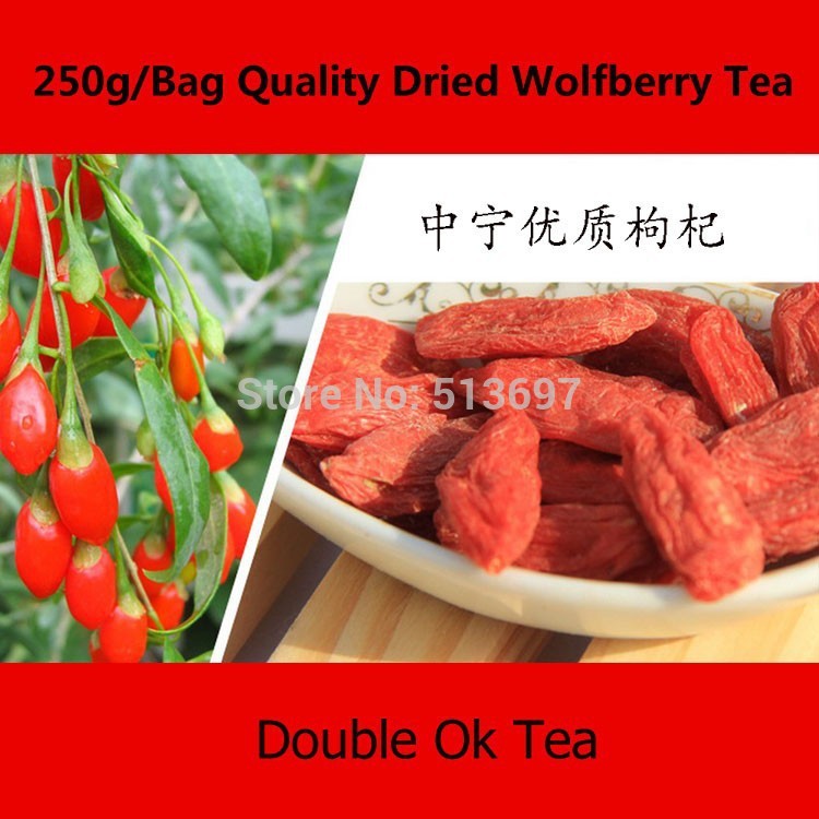Promotions Organic Dried Goji Berries 500g 2 250g bags Goji Berry Brand Ningxia Wolf Berry Goji