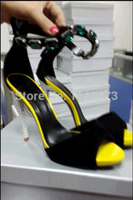 Free shipping 2014 Fashion new design ladies summer high heel sandal strap beaded ankle sandals