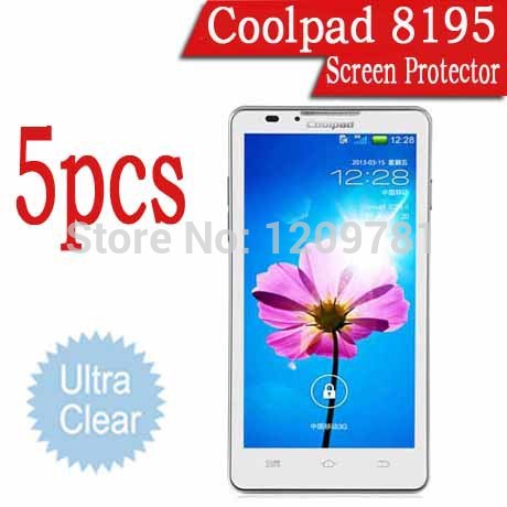 Octa Core 5pcs Free Shipping Ultra Clear LCD Protective Film For Coolpad 8195 Screen Protector For