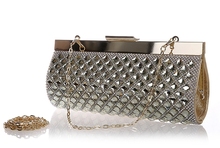 Sparkling Crystal Glass Diamond Clutch Purse Banquet Bag For Wedding/Party/Dinner (With Long and Short Chain) 6color NO8057
