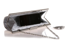 Brand Sparkling Crystal Glass Diamond Clutch Purses Evening Bag For Wedding Party Dinner With 2 Chains
