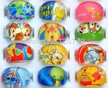 50pcs Children Kids Girls Cartoon Rings Lovely Superman Animation Cartoon Child s Resin Rings Jewelry Jewellery