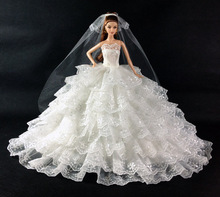 high quality handmade nice dress clothes veil for lovely Doll B01