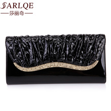Day clutch female genuine leather 2014 clutch japanned leather envelope wallet bag chain small bag cowhide dinner