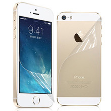 3pcs/lots- front & back -clear screen protector for iPhone 5 5S clear screen protective film screen guard with cleaning cloth