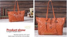 2014 new Korean women leather shoulder bag Messenger bag big leather handbags