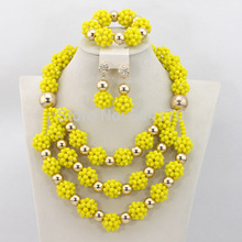 Fashion African Costume Jewelry Set Handmade Crystal Balls African Fashion Jewelry Set Choker Necklace Set GS021