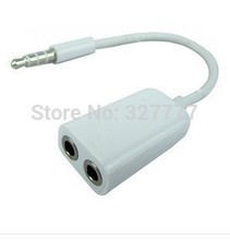 One in two couples audio line Phone a two audio 3.5 splitter with two lovers Headphones earphone cable,Free Shipping