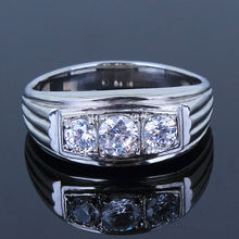 New Arrival Fashion Rings for Men Lead Free High Polish Stainless Steel AAA Cubic Zirconia Ring