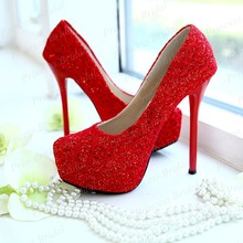 Free Shipping Fast Shipping Trendy Lovely Wedding Shoes Closed Toe Genuine Leather High Heels Women Pumps