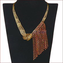 3 Colors Fine Jewlery New 2014 Colored Tassel Joker Gold Chain Statement Necklace Fashion Jewel Items