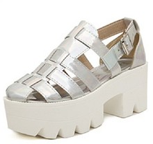 girls fashion cut outs belt buckle platform shoes woman summer sandals for women 2014 ladies pumps