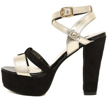 2014 ladies sandals for women party summer shoes woman thick high heels platform pumps fashion cut