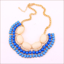 9 Colors New 2014 Fine Cute Jewlery Korean Candy Color Fluorescent Collar Charm Necklace Drill Jewelery