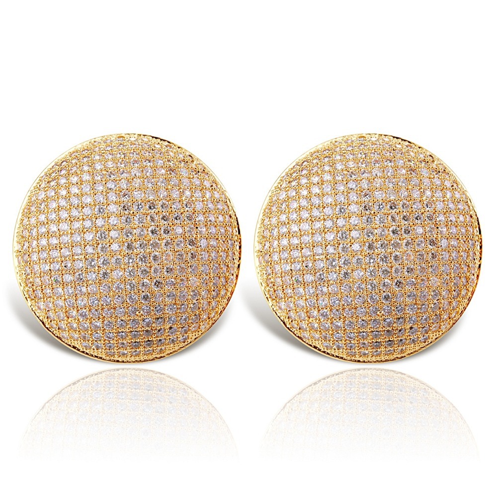 Earrings 2015 Stud Earring Freeshipping Women Copper Earing Cubic Zircon Statement Jewelery Trendy Real Marriage Gifts