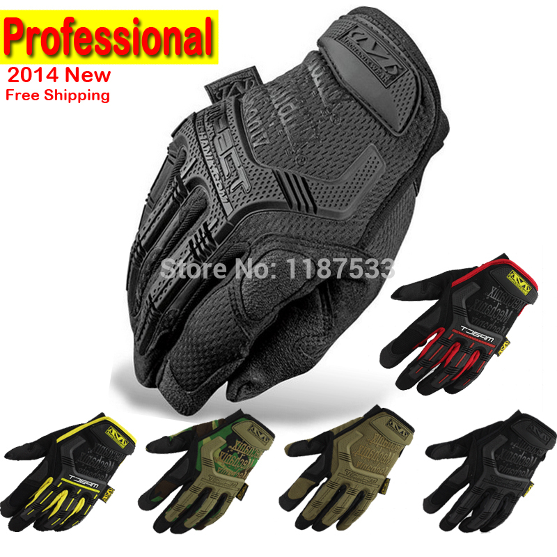 2014 Mechanix Wear M-Pact Military Tactical Army Combat Riding Motorcycle Shooting Bicycle Motorcross Cycling Full Finger Gloves
