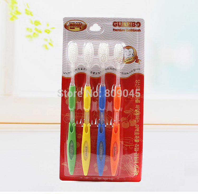 Korean toothbrush Ultra soft gum protective anion health bamboo charcoal toothbrush 4pcs 1pack TB18