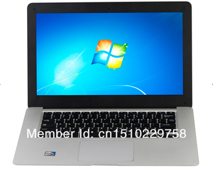14 inch ultra thin laptop Intel Celeron N2807 dual core 4G 250G win7 wifi airbook netbook