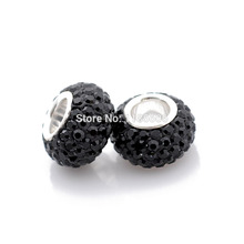 925 sterling silver pendants for women black beads necklaces & bracelets & bangles rhinestones Charms jewelry Accessories